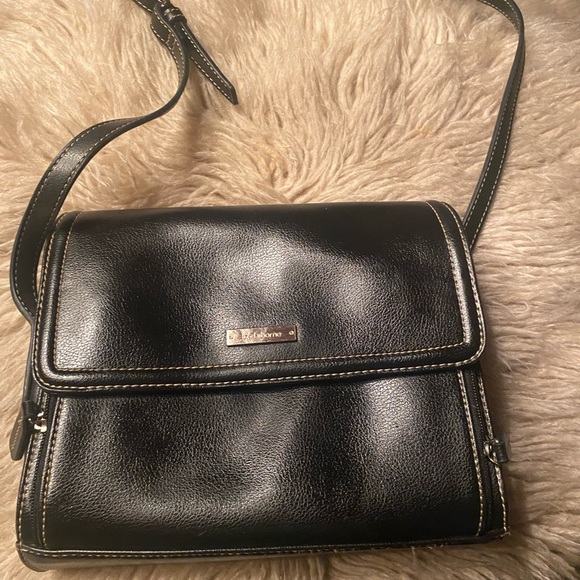 Liz Claiborne Handbags - Price Drop! Liz  Claiborne Black Leather Crossbody Bag